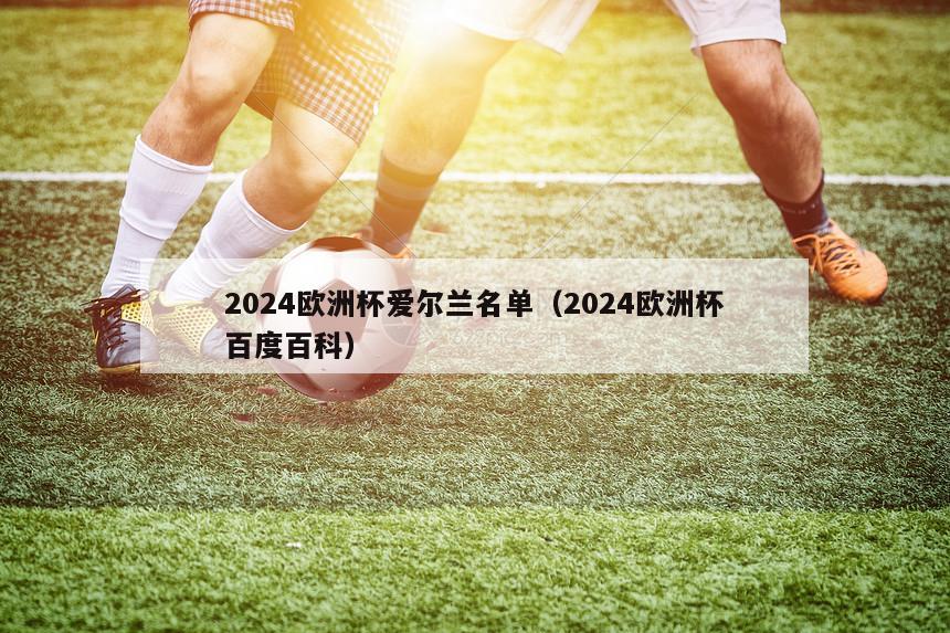 2024欧洲杯爱尔兰名单（2024欧洲杯百度百科）